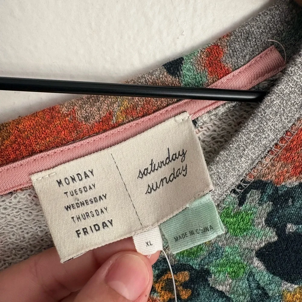 Anthropologie Saturday Sunday Long Sleeve Floral Tired Dress Women’s XL NWT - Picture 4 of 6